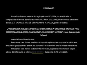 informare primaria calarasi